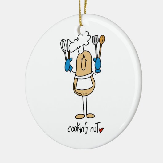料理ナットTシャツとギフト セラミックオーナメント (左)