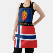 料理ノルウェー&ノルウェー国旗のシェフキッチン エプロン (インサイチュ)