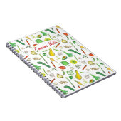 料理ノート生野菜水彩スケッチ ノートブック (右側)