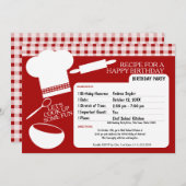 料理バースデーパーティーレシピ 招待状 (正面/裏面)