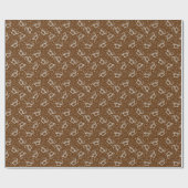 料理パターンとシェフハット ラッピングペーパー (フラット)