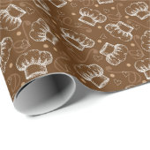 料理パターンとシェフハット ラッピングペーパー (ロールコーナー)