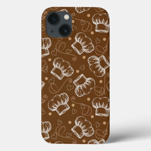 料理パターンとシェフハット Case-Mate iPhoneケース (裏面)