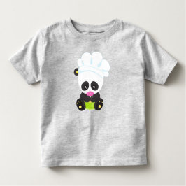料理パンダ、ベーキングパンダ、パンダとドーナツ トドラーTシャツ