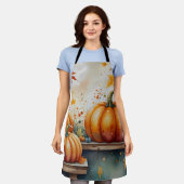 料理パンプキンラブ エプロン (着用した状態)