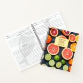 料理パーソナライズされたブック。 | オレンジシトラスレシピ ノートブック (内部)