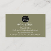 料理パーソナルシェフレストランケータリンググリーン 名刺 (裏面)