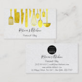 料理パーソナルシェフレストランケータリングゴールデン 名刺 (正面/裏面)