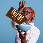 料理パーソナルシェフレストランケータリングブラウン 名刺