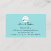 料理パーソナルシェフレストランケータリングブルー 名刺 (裏面)