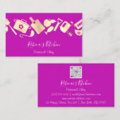 料理パーソナルシェフレストランケータリングロゴ 名刺 (正面/裏面)