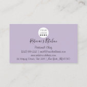 料理パーソナルシェフレストランケータリング紫 名刺 (裏面)