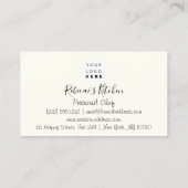 料理パーソナルシェフレストランゴールデンナイフ 名刺 (裏面)