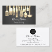 料理パーソナルシェフレストラン料理カスタム 名刺 (正面/裏面)