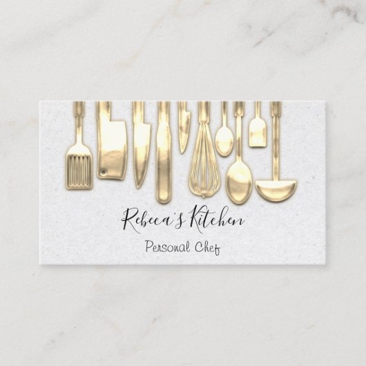 料理パーソナルシェフレストラン料理ナイフ 名刺 (正面)