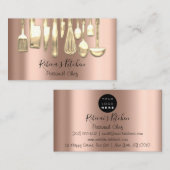 料理パーソナルシェフレストラン料理バラ 名刺 (正面/裏面)