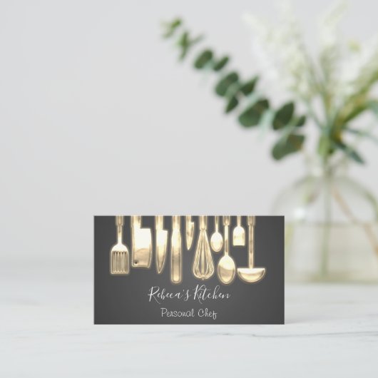 料理パーソナルシェフレストラン料理ボード 名刺 (スタンド正面)