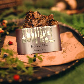 料理パーソナルシェフレストラン料理金ゴールド 名刺