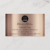 料理パーソナルシェフレストラン料理金ゴールド 名刺 (裏面)