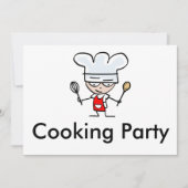 料理パーティの招待状 招待状 (正面)