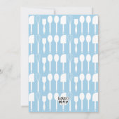 料理パーティーガールズベーキング子供の誕生日 招待状 (裏面)