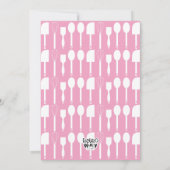 料理パーティーガールズベーキング子供の誕生日 招待状 (裏面)