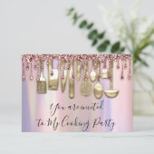 料理パーティーシェフキッチンバラドリプスホログラフ 招待状 (スタンド正面)