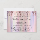 料理パーティーシェフキッチンバラドリプスホログラフ 招待状 (裏面)