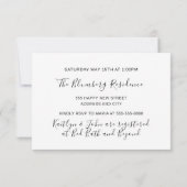 料理パーティーシェフゴールデンキッチンホワイトホログラフ 招待状 (裏面)