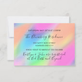 料理パーティーシェフレストランホログラフィック 招待状 (裏面)