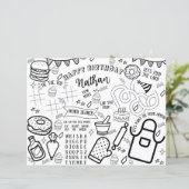 料理パーティー着色ランチョンマットベーキングリトルシェフ (スタンド正面)