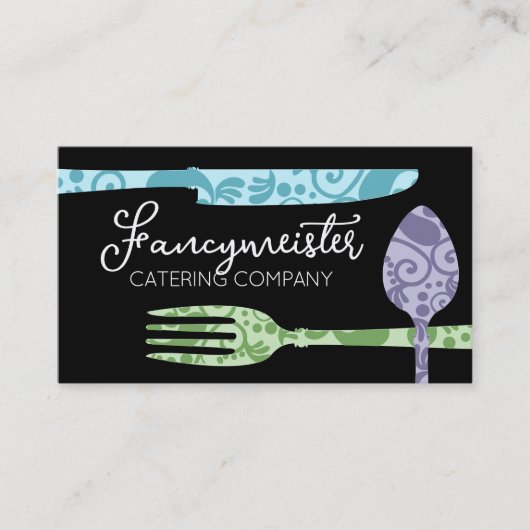 料理ファンシーの器食べ物師のケータリング料理ツアー 名刺 (正面)