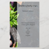 料理フードファミリーディナーレシピページ 便箋 (正面)