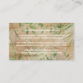 料理ブログCutting Board Chefバニラアイボリー 名刺 (裏面)