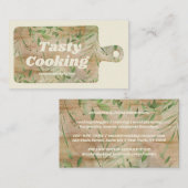 料理ブログCutting Board Chefバニラアイボリー 名刺 (正面/裏面)