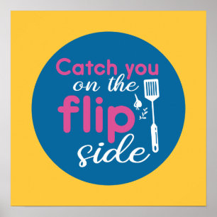 料理プおもしろいンタイポグラフィアートレトロカラー ポスター