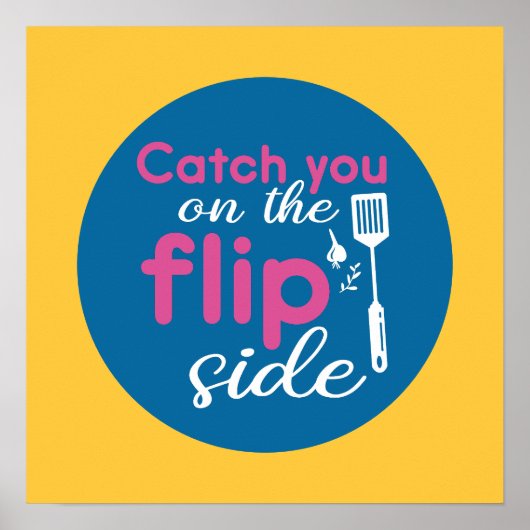 料理プおもしろいンタイポグラフィアートレトロカラー ポスター (正面)