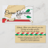 料理ベジタリアン野菜ラザニア食品ブシン… 名刺 (正面/裏面)