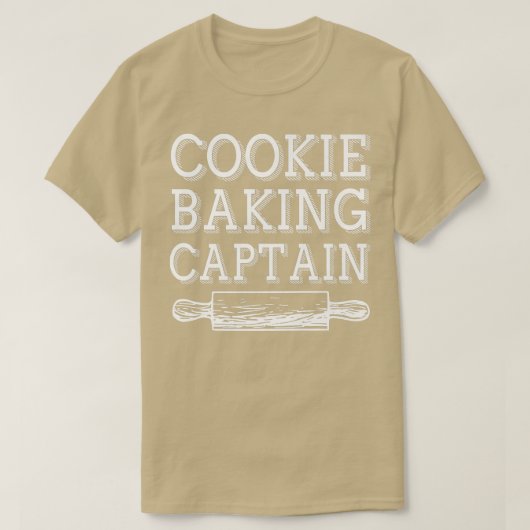 料理ベーキングキャプテンおもしろいクッキング Tシャツ (デザイン正面)