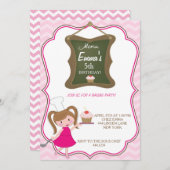 料理ベーキングバースデーパーティ招待状 招待状 (正面/裏面)