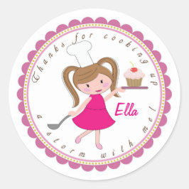 料理ベーキングパーティー好意ステッカーラベル ラウンドシール