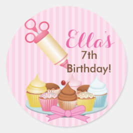 料理ベーキング誕生日パーティー好意ステッカー ラウンドシール