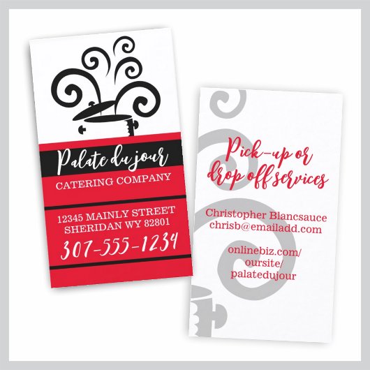 料理ポット大きなカーリースチームシェフケータリングブシン… 名刺