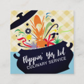 料理ポット破裂香アロマスシェフケータリング料理 スクエア名刺 (正面)