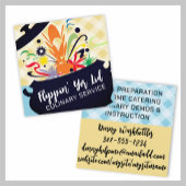 料理ポット破裂香アロマスシェフケータリング料理 スクエア名刺