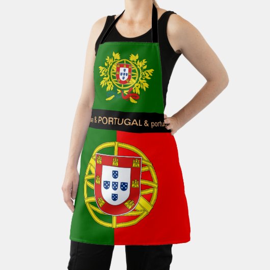 料理ポルトガルとポルトガル国旗のシェフのキッチン エプロン (インサイチュ)