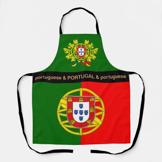 料理ポルトガルとポルトガル国旗のシェフのキッチン エプロン