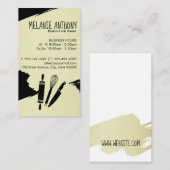 料理マスターツール/ブラシ仕上げ(黒) 名刺 (正面/裏面)