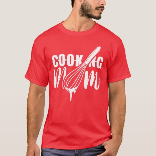 料理ママ母調理師ママおもしろい Tシャツ (正面)