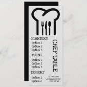 料理モダントレンディーの料理店のディナーメニュー メニュー (正面/裏面)